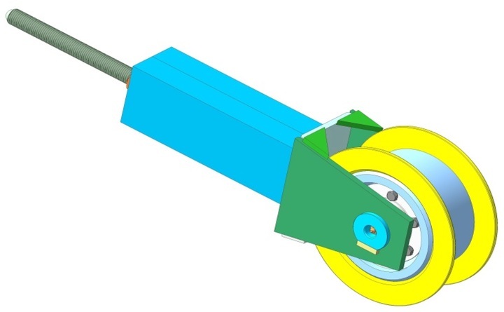 Натяжитель ЭТЦ 165 в сборе с роликом